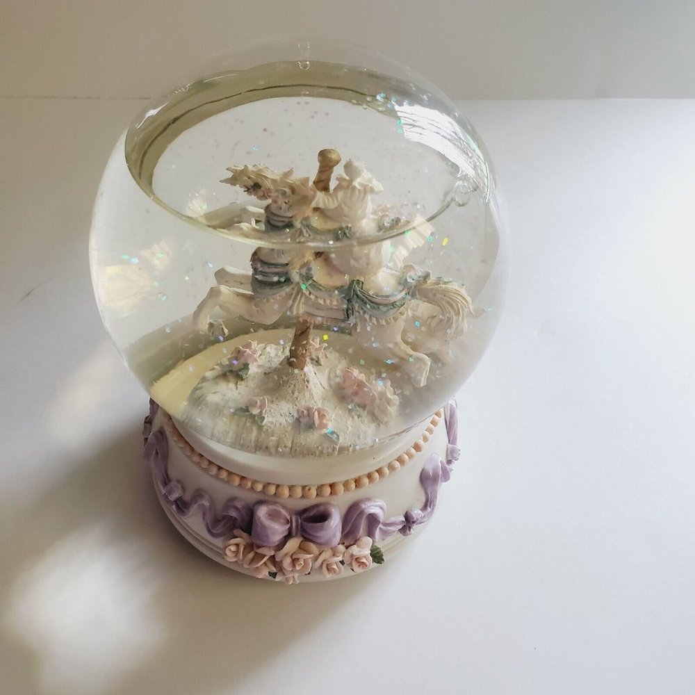 Music Box  Carousel Horse Globe